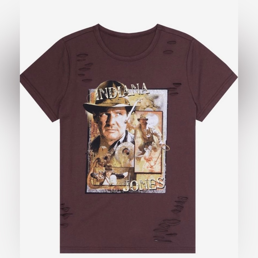 NWT-Her Universe Indiana Jones short sleeve distressed t-shirt size 2X